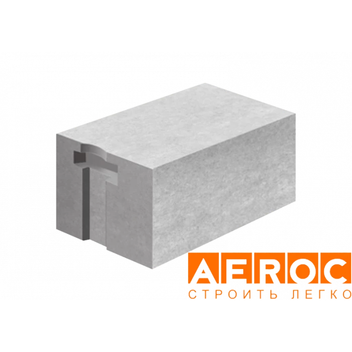 Газобетон Аэрок D400 паз-гребень 250х250х625 мм