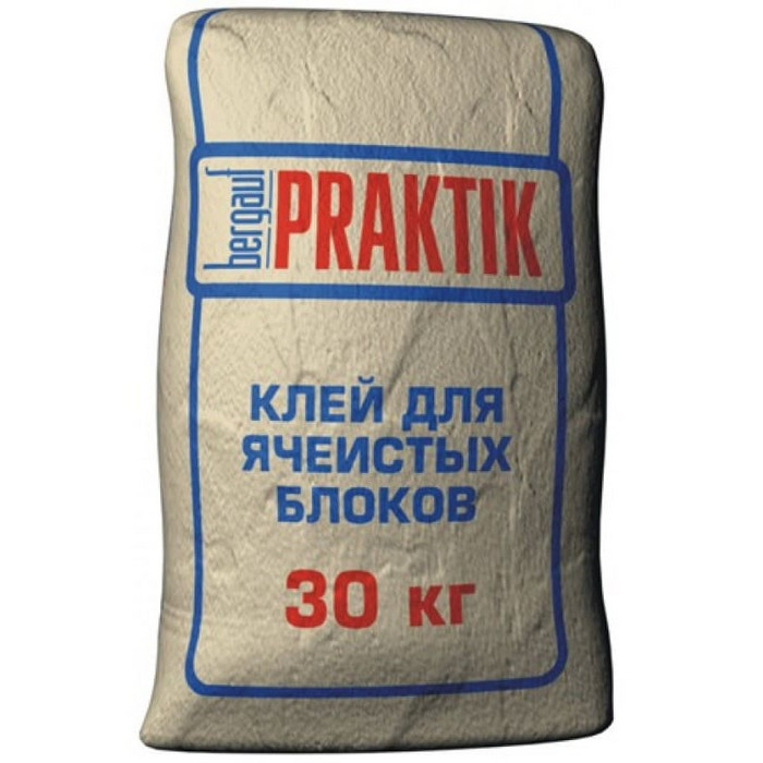 Клей для ячеистых блоков Bergauf Praktik, 30 кг