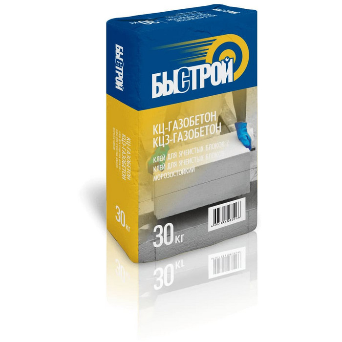 Кладочная смесь для ячеистых блоков Быстрой КЦ-газобетон, 30 кг