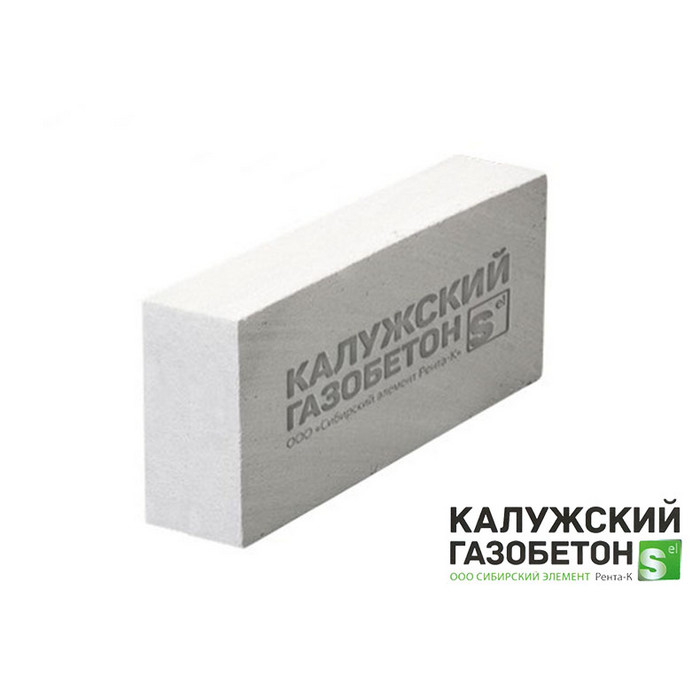 Газоблок перегородочный Калужский D500 625х100х250 B3.5