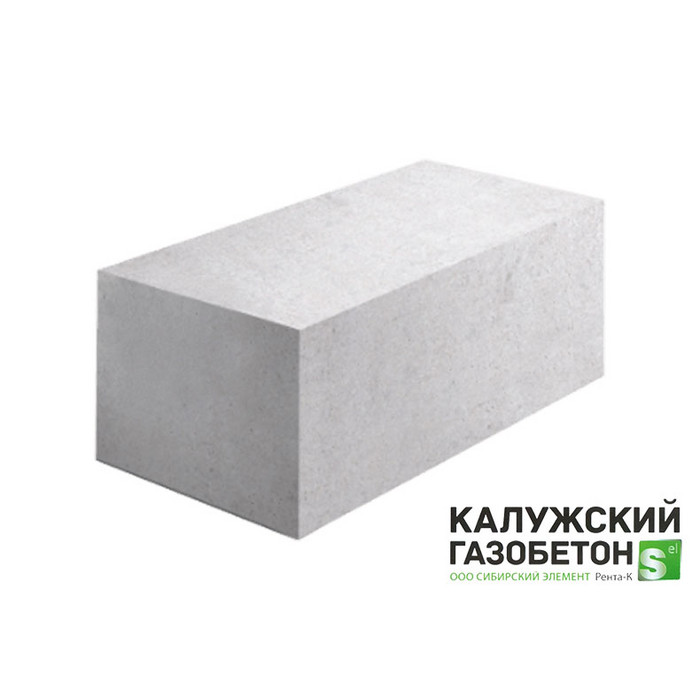 Газоблок стеновой Калужский D400 625х400х250 B2.5