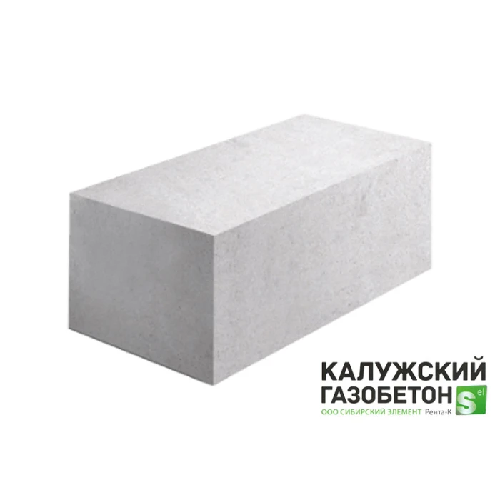Газоблок стеновой Калужский D500 625х375х250 B3.5